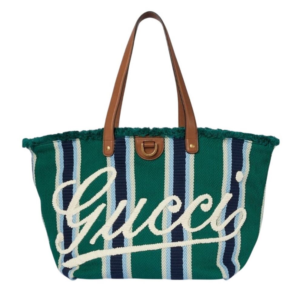 GUCCI  Large Embroidered Canvas Tote NWT